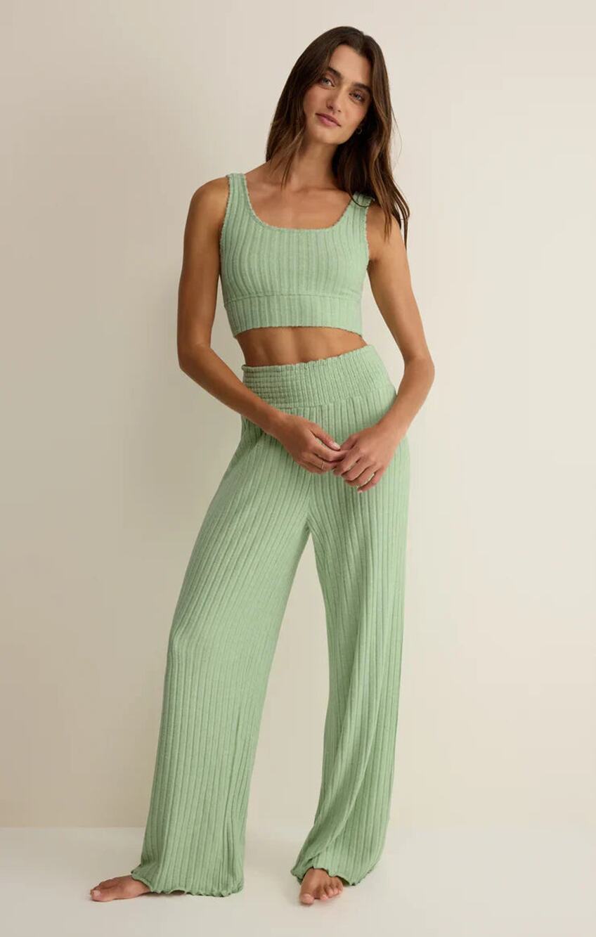 Z Supply Dawn Smocked Silky Rib Pant - Sprout NWT SIZE S M L